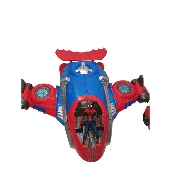 Marvel Spider-Man Jetquarters Ship Green Goblin Articulated Figures Playset NWOT - Picture 2 of 11